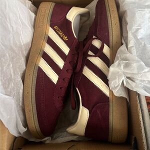 Adidas Spezial Burgundy and Cream Sneakers
